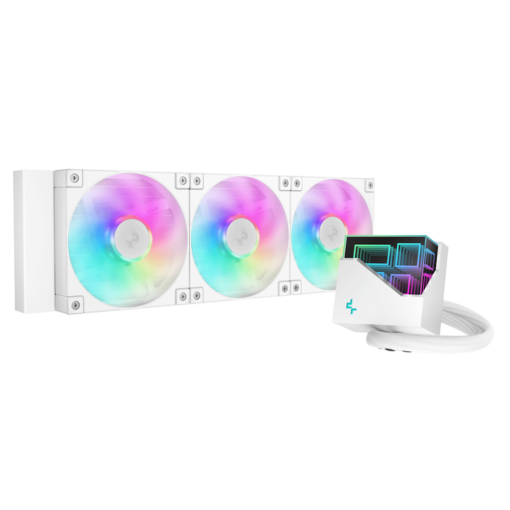 DeepCool LT360 ARGB WH AIO Liquid CPU Cooler - White, 360mm Radiator, FD12 ARGB Fans, 5th generation pump, AM5-LGA1700 compatible