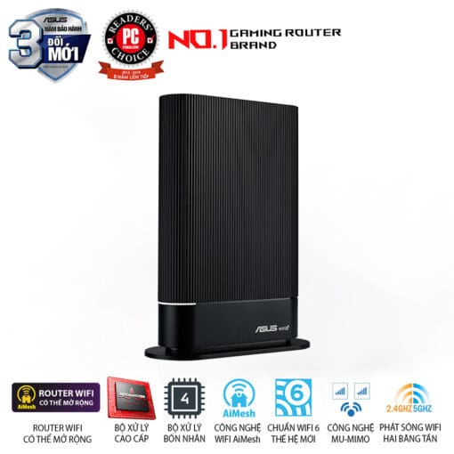 ASUS RT-AX59U WiFi Router - AX4200 (802.11ax) AiMesh, AiProtection Pro, Safe Browsing, Instant Guard, VPN