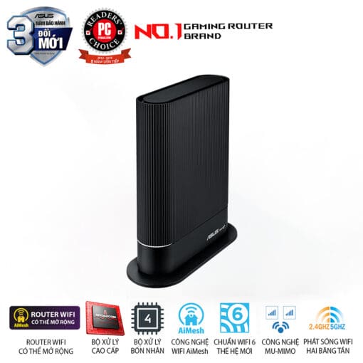ASUS RT-AX59U WiFi Router - AX4200 (802.11ax) AiMesh, AiProtection Pro, Safe Browsing, Instant Guard, VPN