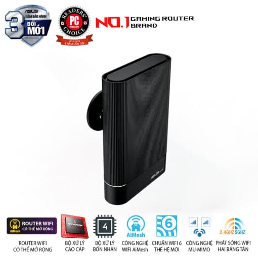 ASUS RT-AX59U WiFi Router - AX4200 (802.11ax) AiMesh, AiProtection Pro, Safe Browsing, Instant Guard, VPN