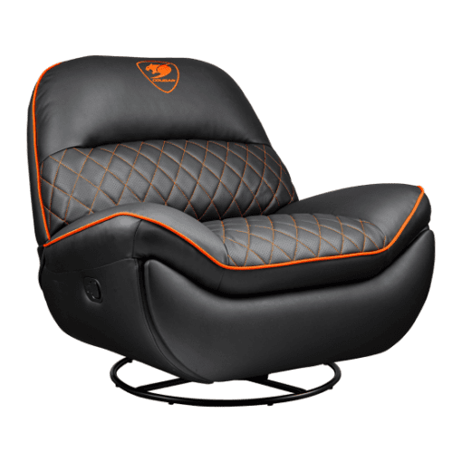 Cougar OVERLORD Gaming Sofa Chair - PVC leatherette, Black Orange, 150kg weight support