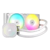 CORSAIR NAUTILUS 240 RS ARGB Liquid CPU Cooler (CW-9060094-WW) - White, 240mm radiator, 2x 120mm RS120 ARGB fans