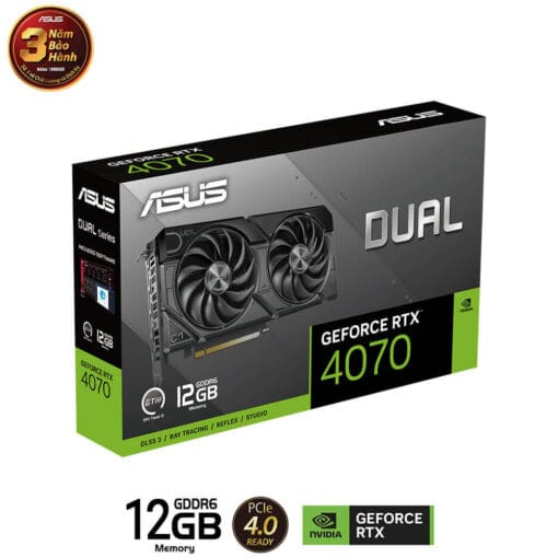 ASUS Dual GeForce RTX 4070 EVO OC Edition 12GB GDDR6X (DUAL-RTX4070-O12G-EVO) Graphics Card