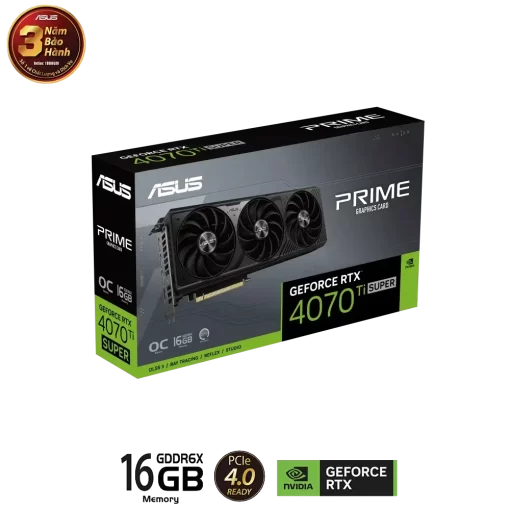 ASUS PRIME GeForce RTX 4070Ti SUPER OC Edition 16GB GDDR6X (PRIME-RTX4070TIS-O16G) Graphics Card