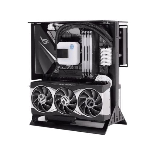 XTIA Xproto ATX V2 Black Case - aluminum alloy, water cooling open frame, support RTX 4090, ATX psu, 240 AIO