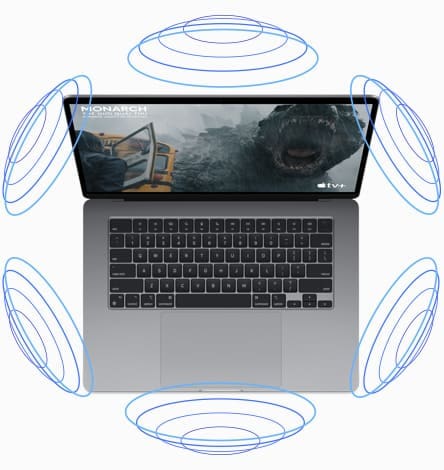 Apple MacBook Air M2 2024 8GPU Starlight (MC7W4) Laptop - Apple M2 Chip (8C CPU, 8C GPU 16C Neural Engine), 16GB RAM, 256GB SSD, 13.6" Liquid Retina (2560x1664), USB-C 30W 42 display sound ezhd4vzi748y large