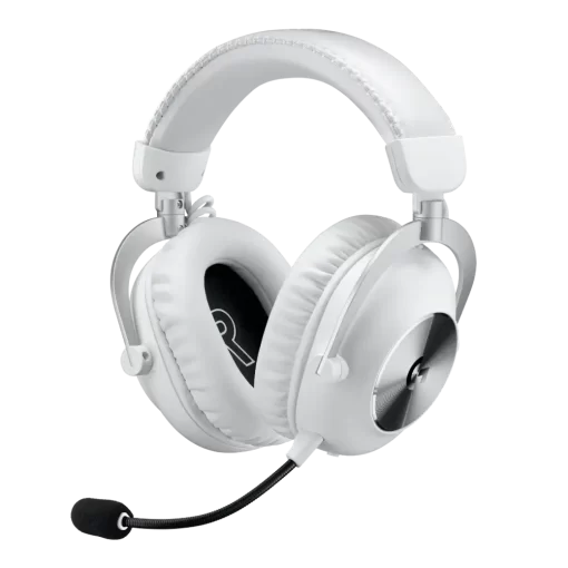 Logitech Pro X 2 LIGHTSPEED White Wireless Gaming Headset - Detachable Mic, 50mm Graphene Drivers, DTS:X 2.0, 7.1, Bluetooth/USB/3.5mm Aux