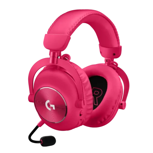 Logitech Pro X 2 LIGHTSPEED Pink Wireless Gaming Headset - Detachable Mic, 50mm Graphene Drivers, DTS:X 2.0, 7.1, Bluetooth/USB/3.5mm Aux