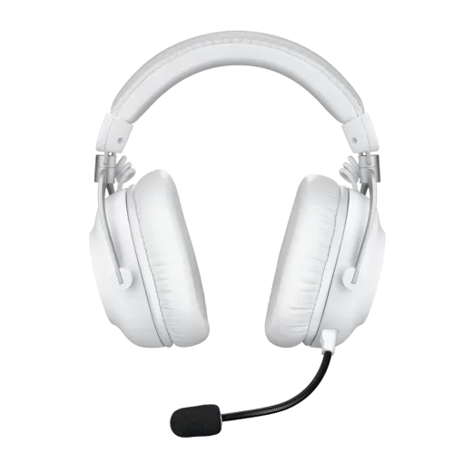Logitech Pro X 2 LIGHTSPEED White Wireless Gaming Headset - Detachable Mic, 50mm Graphene Drivers, DTS:X 2.0, 7.1, Bluetooth/USB/3.5mm Aux