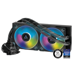 ARCTIC Liquid Freezer II 240 A-RGB AIO Liquid CPU Cooler - Black, 240mm Radiator, PWM-Controlled Pump, Fan Speed: 200-1800 RPM, AM5 - LGA1700 Compatible