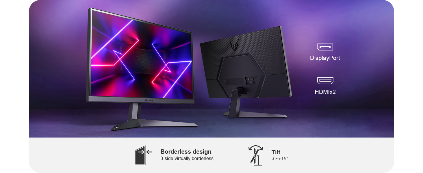 LG Ultragear 24GS50F-B Gaming Monitor - 24 inch FHD (1920x1080), 180Hz 1ms MBR, HDR 10, VA 16:9 21 24GS50F B page 5