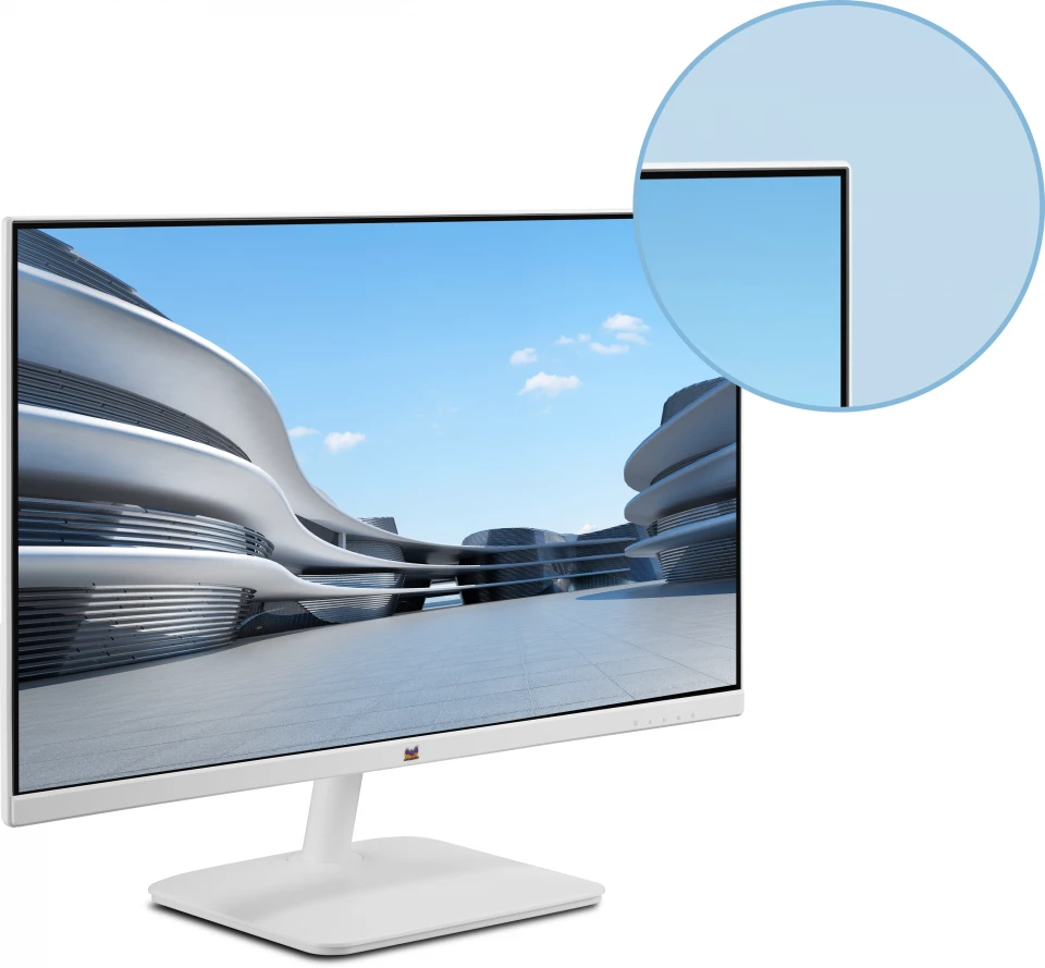 ViewSonic VA2432-H-W Monitor - White, 24 inch, FHD, IPS, 100Hz, Frameless Design 20 Borderless Design for Seamless Viewing pc