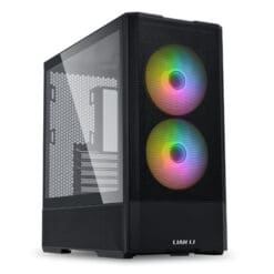 Lian Li LANCOOL 207 Black Case - 2x140mm ARGB front, 2x120mm PWM Fans Pre-Installed, USB Type-C Port, Tempered Glass Side Panel