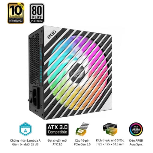 ASUS ROG Loki SFX-L 850W Platinum PSU - 850W, 80 plus Platinum, PCI Gen 5.0, Full Modular