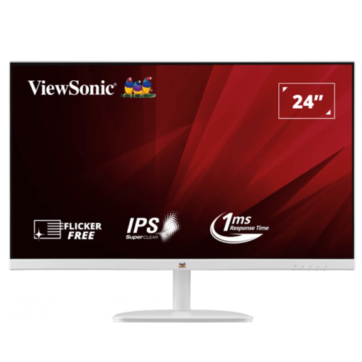 ViewSonic VA2432-H-W Monitor - White, 24 inch, FHD, IPS, 100Hz, Frameless Design
