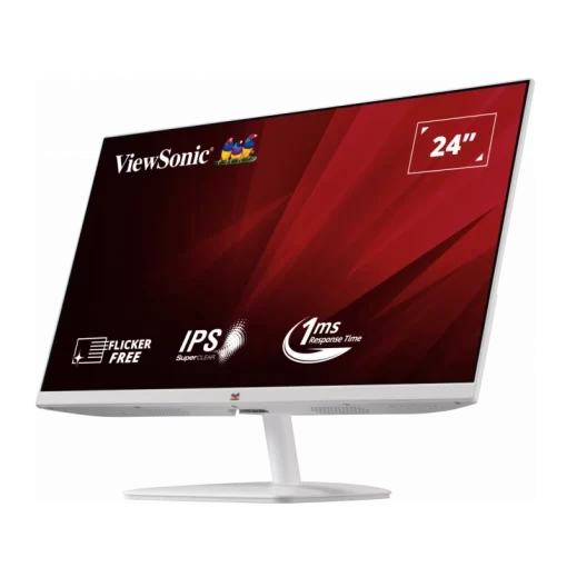 ViewSonic VA2432-H-W Monitor - White, 24 inch, FHD, IPS, 100Hz, Frameless Design
