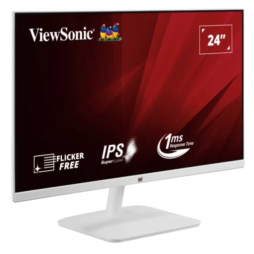 ViewSonic VA2432-H-W Monitor - White, 24 inch, FHD, IPS, 100Hz, Frameless Design