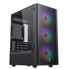 XIGMATEK MYX AIR II 3F (EN45967) Tempered Case - M-ATX, 3x 120mm RGB Fans