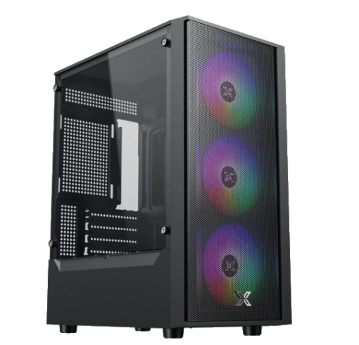 XIGMATEK MYX AIR II 3F (EN45967) Tempered Case - M-ATX, 3x 120mm RGB Fans
