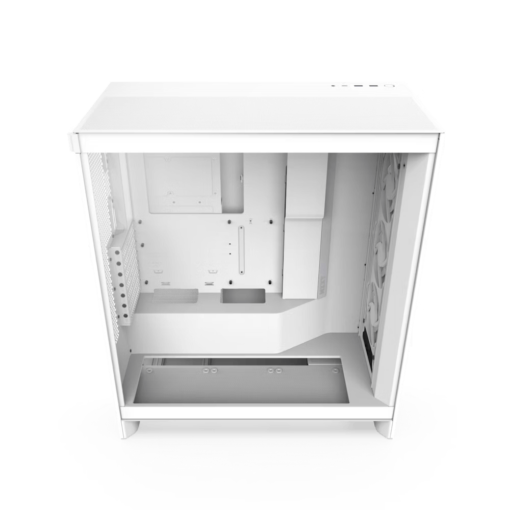 NZXT H7 Flow RGB Matte White (2024) Mid-Tower ATX Airflow Case - All White, F360 RGB Core Fan