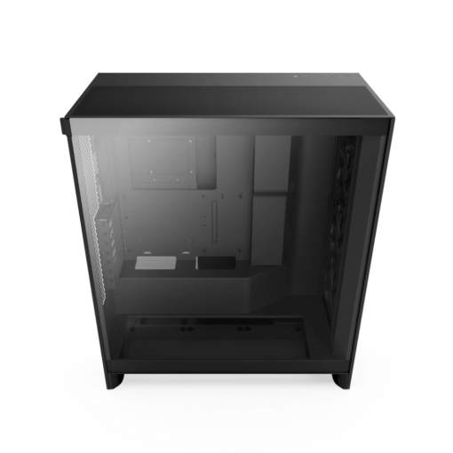 NZXT H7 Flow Matte Black (2024) Mid-Tower ATX Airflow Case - All Black, 3x F120Q Airflow Fan