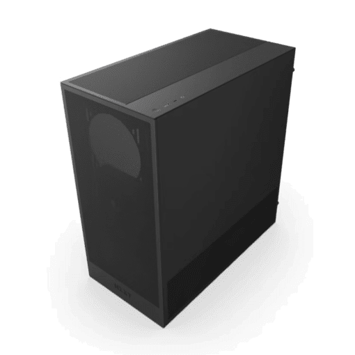 NZXT H5 Flow Matte Black (2024) Compact Mid-Tower ATX Airflow Case - All Black, 2x F120Q Fan