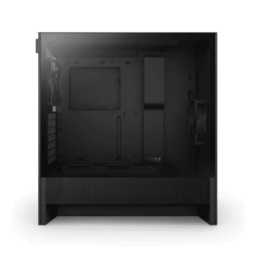 NZXT H5 Flow Matte Black (2024) Compact Mid-Tower ATX Airflow Case - All Black, 2x F120Q Fan