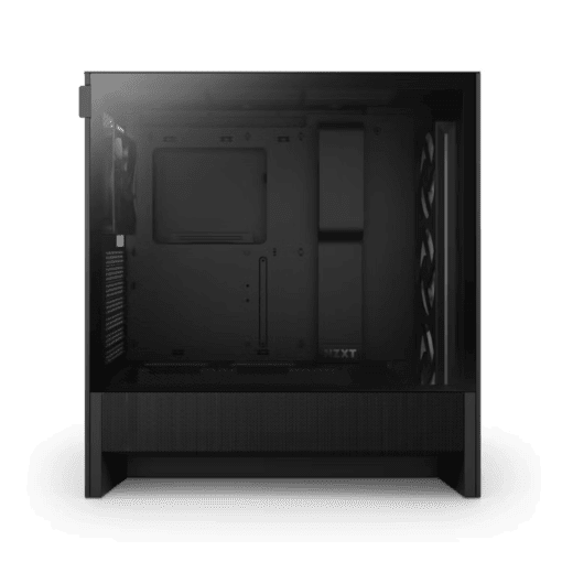 NZXT H5 Flow RGB Matte Black (2024) Compact Mid-Tower ATX Airflow Case - All Black, 1x F360 RGB Core Fan, 1x F120Q Fan