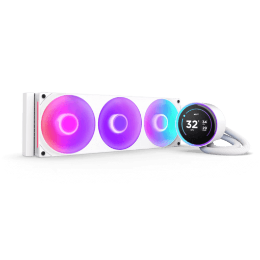 NZXT Kraken Elite 360 RGB V2 White AIO Liquid CPU Cooler - 2.72 inch IPS LCD & RGB, 360mm radiator, F360 RGB Core Fan