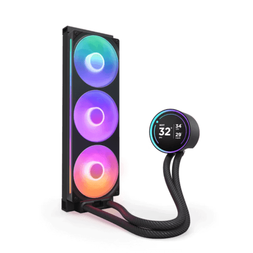 NZXT Kraken Elite 360 RGB V2 Black AIO Liquid CPU Cooler - 2.72 inch IPS LCD & RGB, 360mm radiator, F360 RGB Core Fan