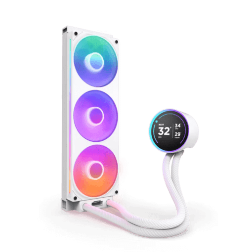 NZXT Kraken Elite 360 RGB V2 White AIO Liquid CPU Cooler - 2.72 inch IPS LCD & RGB, 360mm radiator, F360 RGB Core Fan