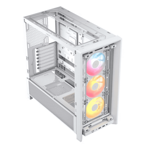 CORSAIR FRAME 4000D RS ARGB White Modular Mid Tower PC Case - Tempered Glass, 3x RS120 ARGB fans