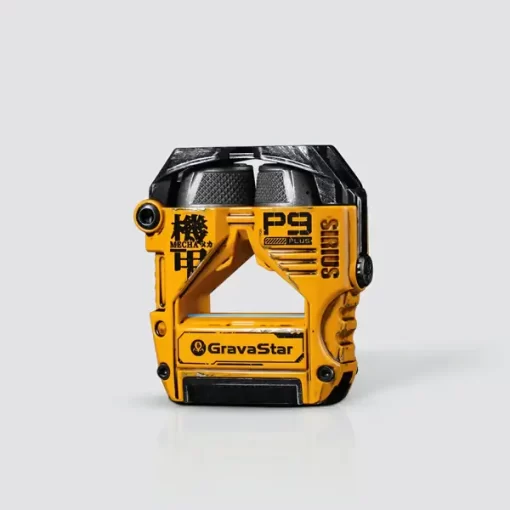 GravaStar Sirius Plus War Damaged Yellow ANC Bluetooth Earbuds - BT 5.3, RGB, ENC Noise Reduction, 28h