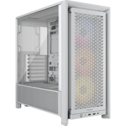 CORSAIR FRAME 4000D RS ARGB White Modular Mid Tower PC Case - Tempered Glass, 3x RS120 ARGB fans