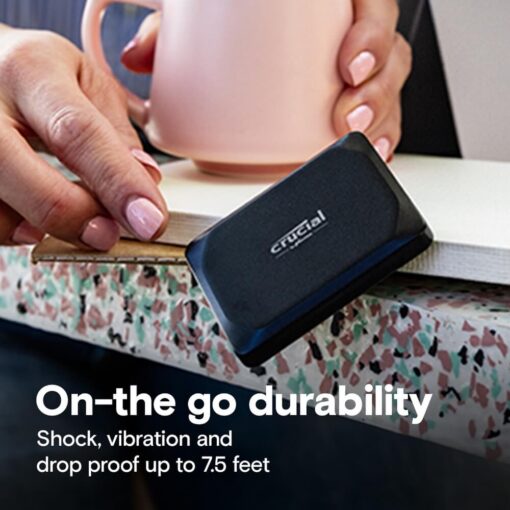Crucial X9 4TB Portable SSD (CT4000X9SSD9) - Up to 1050MB/s Read, Lightweight and small, USB 3.2
