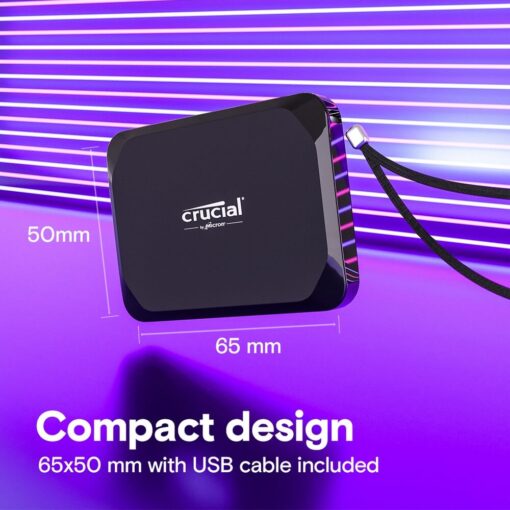 Crucial X9 4TB Portable SSD (CT4000X9SSD9) - Up to 1050MB/s Read, Lightweight and small, USB 3.2
