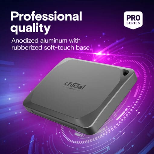 Crucial X9 Pro 4TB Portable SSD (CT4000X9PROSSD9) - Up to 1050MB/s Read, water and dust resistant, USB 3.2