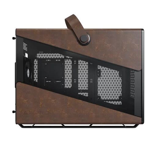 Montech HS Heritage Pro Black Gaming Case Pro - iTX, Steel, Leather, 4x GF120mm fans