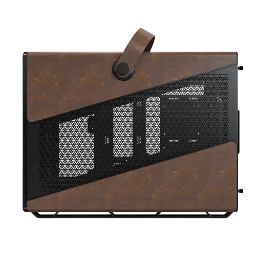 Montech HS Heritage Pro Black Gaming Case Pro - iTX, Steel, Leather, 4x GF120mm fans