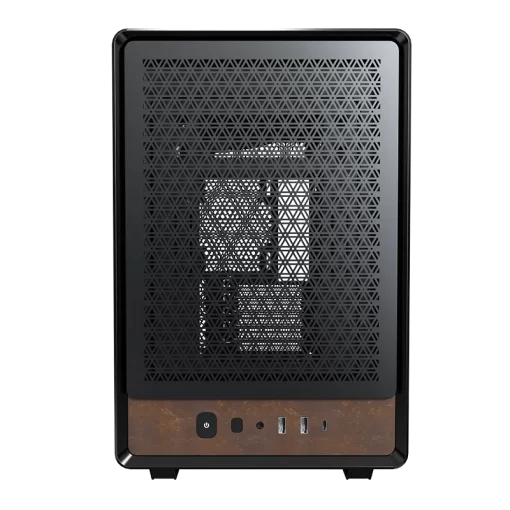 Montech HS Heritage Black Gaming Case - iTX, Steel, Leather