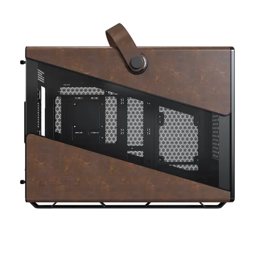 Montech HS Heritage Black Gaming Case - iTX, Steel, Leather