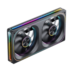 JONSBO ZA-240BR (Reverse) Fan Case - 2in1, 2x120mm 3Pin ARGB Fans, PWM, Reverse Blade Silen, 4-Sides Infinity Mirror