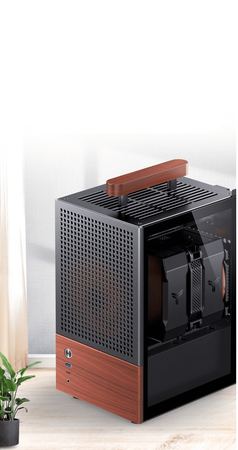 Jonsbo T6 Black iTX Case - Aluminum, Multifunctional Handle, Walnut Panel 43 Jonsbo T6 page mb 4