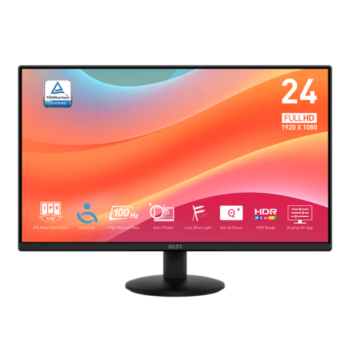MSI PRO MP242L Monitor - 24 inch, Full HD (1920x1080), 100Hz, Displayport, HDMI