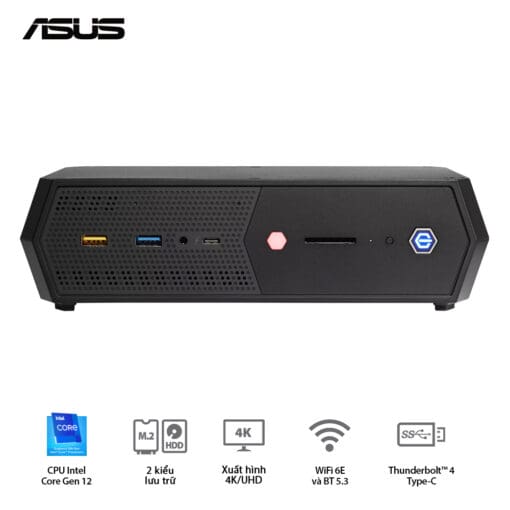 ASUS NUC 12 Enthusiast Mini PC (RNUC12SNKI72001) - Intel Core i7-12700H, 2xDDR4-3200, 3xNVMe, SATA, 2x HDMI 2.1, 2x DP 1.4a, 330W, VGA card port