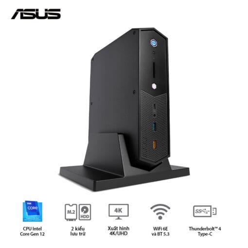 ASUS NUC 12 Enthusiast Mini PC (RNUC12SNKI72001) - Intel Core i7-12700H, 2xDDR4-3200, 3xNVMe, SATA, 2x HDMI 2.1, 2x DP 1.4a, 330W, VGA card port