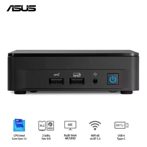 ASUS NUC 13 PRO Tall Mini PC (RNUC13ANHI700000I) - Intel Core i7-1360P, 2xDDR4-3200, 3xNVMe, SATA, 2x HDMI 2.1, 2x Thunderbolt, VESA MOUNT