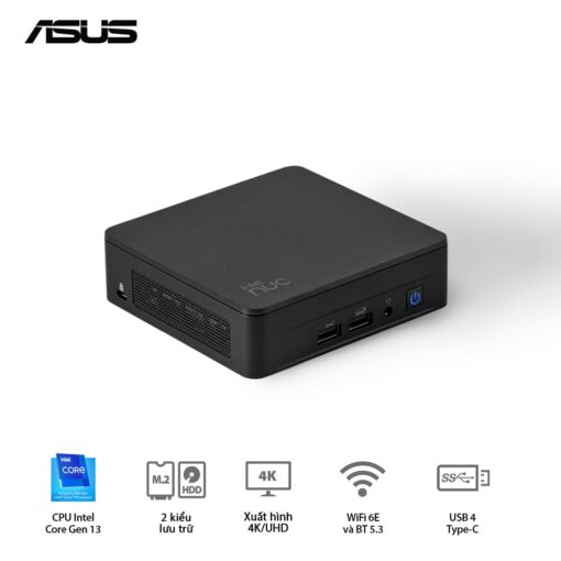 ASUS NUC 13 PRO Tall Mini PC (RNUC13ANHI700000I) - Intel Core i7-1360P, 2xDDR4-3200, 3xNVMe, SATA, 2x HDMI 2.1, 2x Thunderbolt, VESA MOUNT