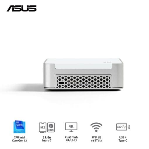 ASUS NUC 13 Prodesk Mini PC (RNUC13VYKI50006) - Intel Core i5-1340P, 2xDDR4-3200, 2xNVMe, 1x SATA 2.5, 2x HDMI 2.1, 2x Thunderbolt, VESA MOUNT