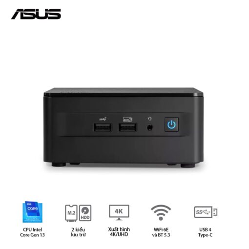 ASUS NUC 13 PRO Tall Mini PC (RNUC13ANHI700000I) - Intel Core i7-1360P, 2xDDR4-3200, 3xNVMe, SATA, 2x HDMI 2.1, 2x Thunderbolt, VESA MOUNT
